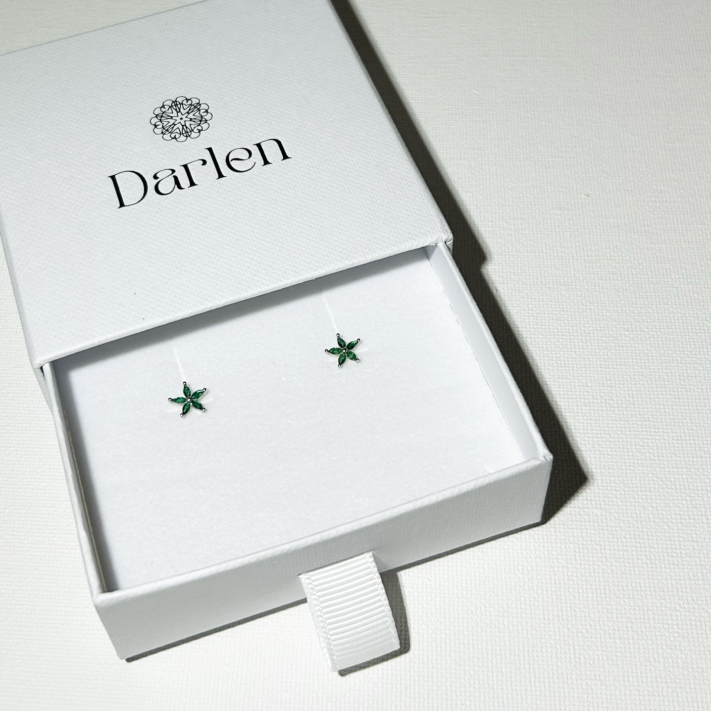 Kolczyki Zielone Kwiatki